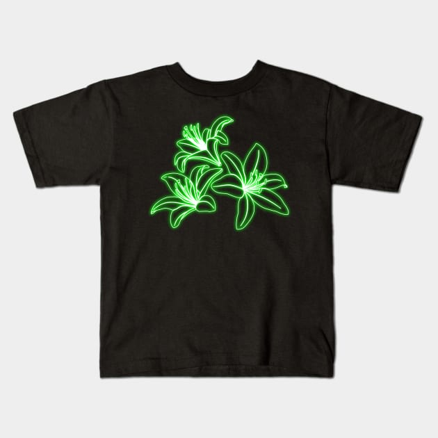 /home/user/Téléchargements/green lys.png Kids T-Shirt by la chataigne qui vole ⭐⭐⭐⭐⭐